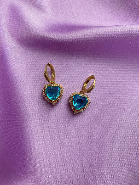 Maya Turquoise Huggie Earrings