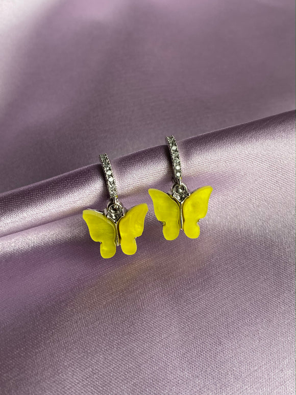 Aurora Yellow Butterfly Earrings