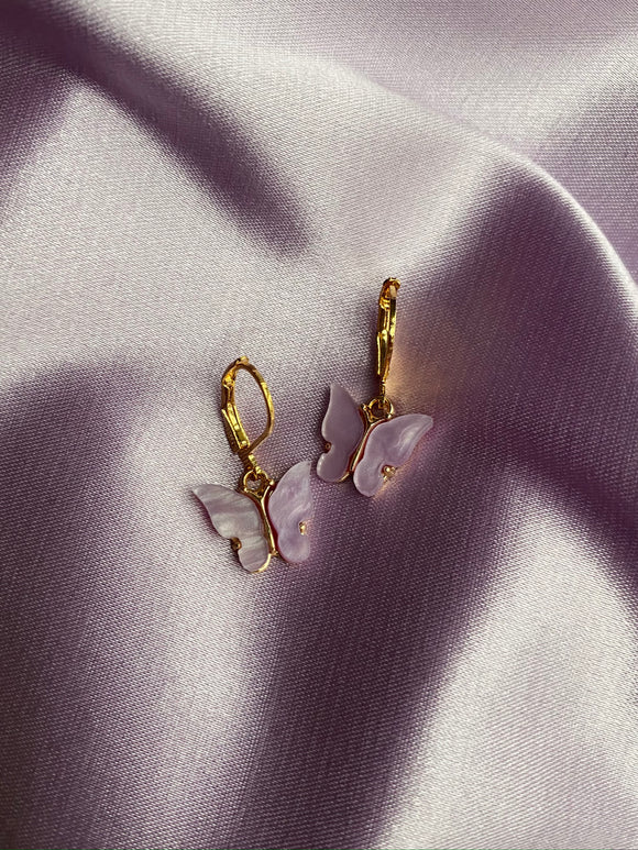 Soraya Lilac Butterfly Earrings